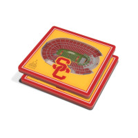USC Trojans Coliseum 3D StadiumViews 2-pack Coaster